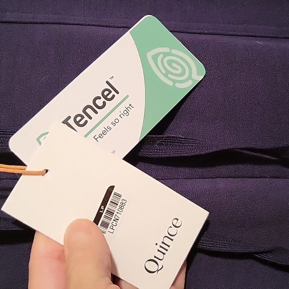 Quince NAVY Super Soft Fleece Wide Leg Pants Navy - Picture 8 of 10